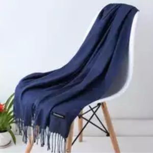 NEW, SCARF, Cashmere, Navy Blue